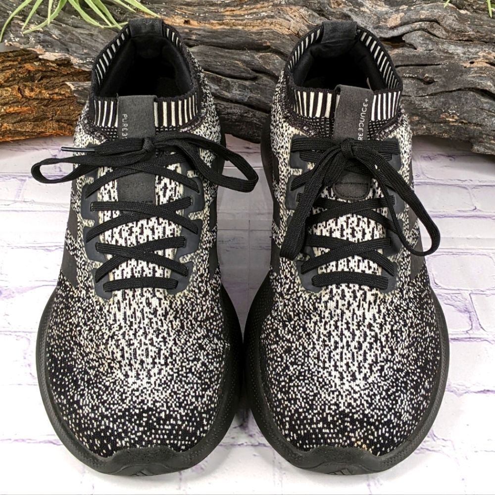 Adidas Mens Purebounce+ Core Black/White/Carbon Running Shoes Sneakers - Picture 2 of 9
